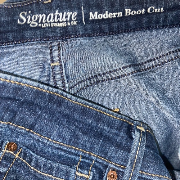 Levis Straus jeans country super cute hipster blue modern boot cut denim pants - Picture 16 of 16